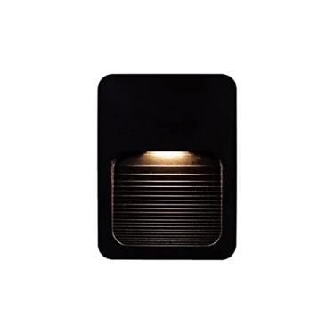 Imagem de Balizador Sobrepor Preto Retangular Led 2W 3000K Bivolt