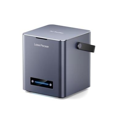 Imagem de LaserPecker Purificador de ar fumê de mesa, extrator de fumaça com filtragem de 4 camadas, purificador de ar portátil para todas as máquinas LaserPecker projetado para corte e gravação de madeira e
