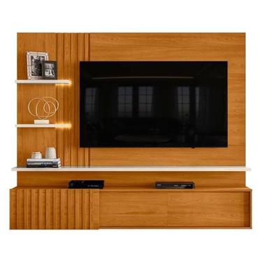 Imagem de Estante Home Theater Suspenso Atena Cinamomo Off White - Madetec