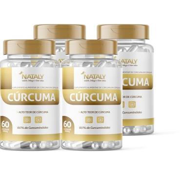Imagem de 4x Cúrcuma 95% Curcumina 60 Capsulas de 500mg Nataly