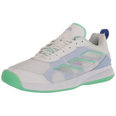 Imagem de adidas Tênis feminino Avaflash de cano baixo, Branco/Prata Metálico/Pulse Mint, 35