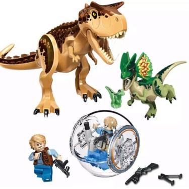 Imagem de Kit Bonecos Blocos De Montar Dinossauros Carnotauro