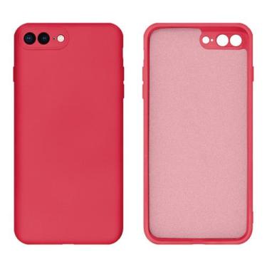 Imagem de Capinha iPhone 7 e 8 Plus Proteção Câmera Silicone - GCM, Rosa Pink