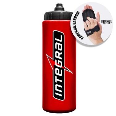 Imagem de Squeeze 800Ml Vermelha Integralmedica + Luva Caleira