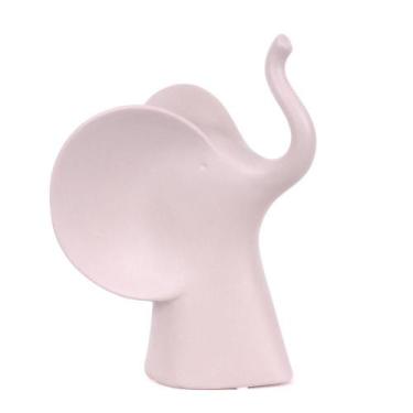 Imagem de Escultura Elefante Cinza 13x30Cm Cerâmica - Mai Home