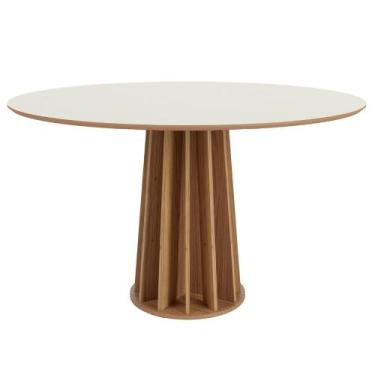 Imagem de Mesa de Jantar Redonda 1,35m 6 Lugares Dalla Costa 100% MDF - Casa Lar