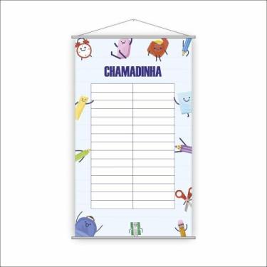 Imagem de Banner Pedagógico Escolar Chamadinha Com 30 Alunos 120X65Cm - Plimshop
