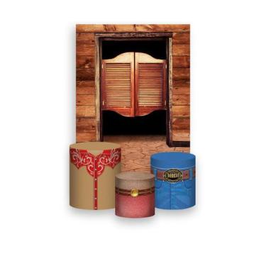 Imagem de Painel De Festa Vertical 1,50 x 2,20 + Trio De Capas Cilindro - Countr