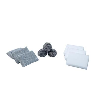 Imagem de Kit Esponjas  Aço Inox, Poliéster E Melamina 9 Peças Simplo, U, SORTID