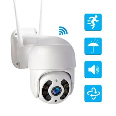 Imagem de Câmera de segurança IP Wi-Fi com rastreamento automático e áudio infra