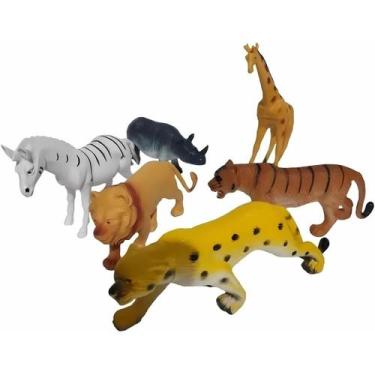 Imagem de Fazendinha Kit com 6 Animais de Brinquedo Sortidos - Genérico