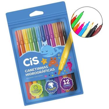 Imagem de Canetinha Colorida Hidrográfica Com 12 Cores Cis
