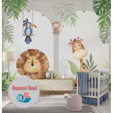 Imagem de Papel de Parede Personalizado SAFARI Encantado Infantil Menino 01 M² -
