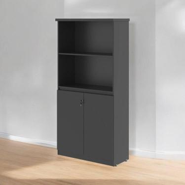 Imagem de Armário Estante Com Prateleiras Doubler Preto
