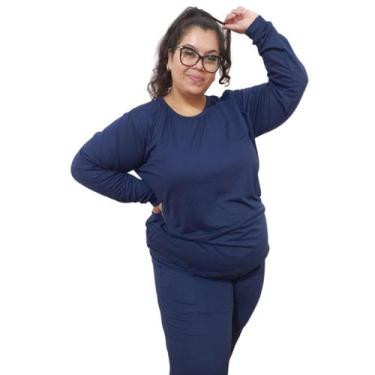 Imagem de Pijama Plus Size Feminino Manga Longa Estampas Variadas - Turbulencia 