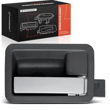 Imagem de A-Premium Maçaneta interna do lado do passageiro dianteiro ou traseiro compatível com Dodge Durango 2004-2009, Dakota 2005-2010 e Chrysler Aspen 2007-2009 e Mitsubishi Raider, alavanca prata e caixa