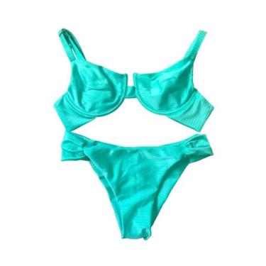 Imagem de Biquíni Plus Size Aro Sem Bojo Calcinha Fio Duplo Texturiza ! - Missat