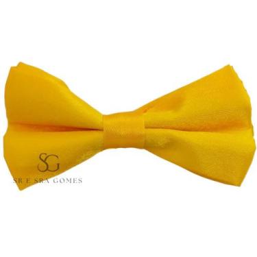 Imagem de Gravata Borboleta Amarela Infantil Cetim Para Pajens  e Eventos - Sr. 