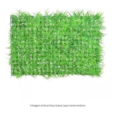 Imagem de Folhagem Artificial Placa Grama Capim Verde 40x60cm - FLORESCER DECOR