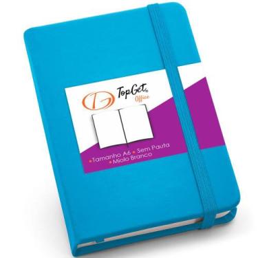 Imagem de Caderneta de Anotações 9x14cm 80 Folhas Sem Pauta - TopGet, Azul Claro