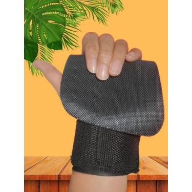 Imagem de Strap Munhequeira Par Tala Profissional 100% Algodão Musculação Exercí