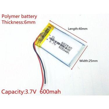 Imagem de 1 Peça 602540 Para Sena 5 Smh5 3,7v Com 2 Fios 600mah - - KMIG