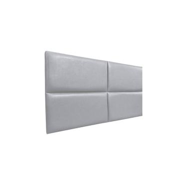 Imagem de Cabeceira Estofada Queen 4 Blocos Não é Segredo Facto Cinza Claro 160x60