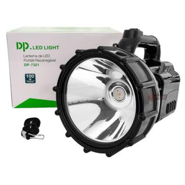 Imagem de Lanterna tática Farolete Holofote Farol Recarregável Super LED 100W Ma