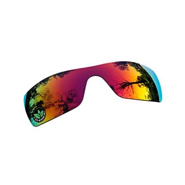 Imagem de Raydi Lentes de reposição de policarbonato para óculos de sol Oakley Batwolf OO9101 retangulares - Espelho Midnight Sun - Polarizadas
