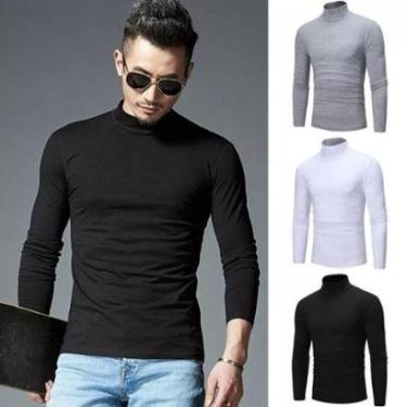 Imagem de kit 3 Blusa Gola Alta Térmica Peluciada-Masculino
