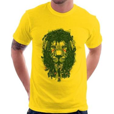 Imagem de Camiseta Leão Reggae - Foca na Moda, Amarelo, G