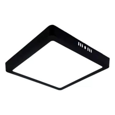 Imagem de Painel Painel Sobrepor Quadrado 30x30 24w Preto 4000k