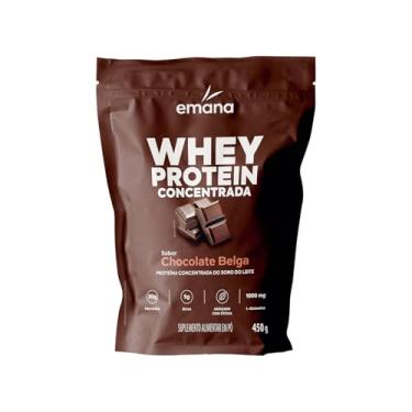 Imagem de Emana Suplemento Alimentar em Pó Whey Protein Adoçado com Stevia Sabor Chocolate Belga - 450g