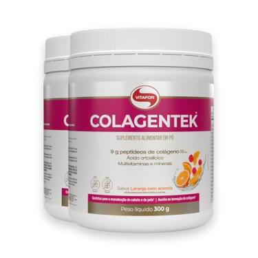 Imagem de Kit 2X: Colagentek C/Vitaminas Laranja/Acerola Vitafor 300g