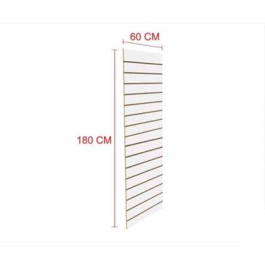 Imagem de Expositor painel canaletado 18mm Branco altura 180 cm comp 60 cm - E-n