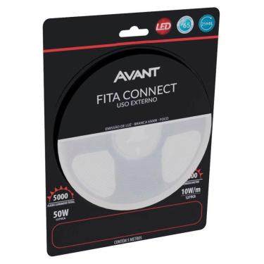 Imagem de Fita Led Avant Connect Externo IP65 Branca 10W/M 5m 6,5K 127V