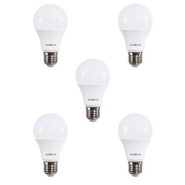Imagem de 5 Lâmpada LED Bulbo 9w Superled Ouro Biv 6500k Ourolux