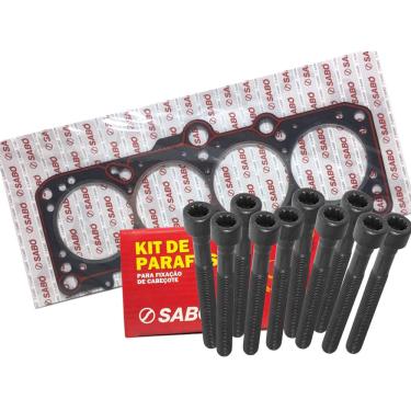Imagem de Junta de cabeçote motor ap 1.6 1.8 sabó + 10 parafusos