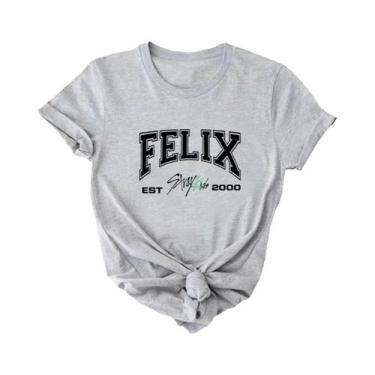 Imagem de Coreano Streetwear Stray Kids Membros Camisetas Bang Chan Changbin Lee