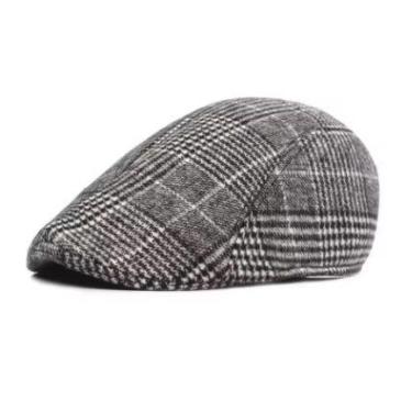 Imagem de Boina Boné Masculino Estilo Italiano Algodão Elegante para Outono Inve