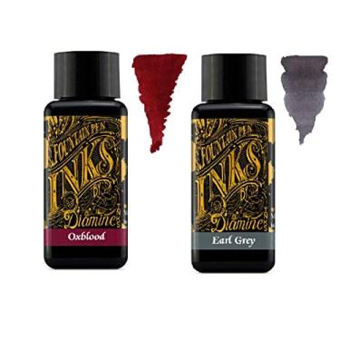 Imagem de Tinta para caneta-tinteiro de 30 ml, pacote com 2 - Oxblood e Earl Grey