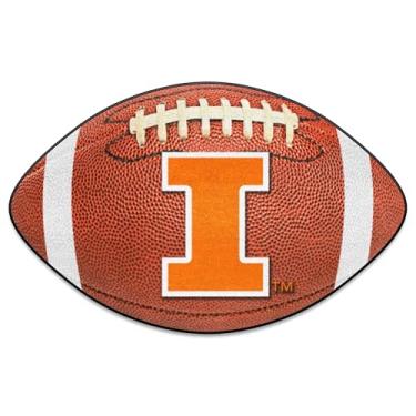 Imagem de FANMATS Tapete de futebol americano Illinois Illini 1957 – 52 cm x 82 cm | Tapete de decoração de casa para fãs de esportes e tapete para bagageiro