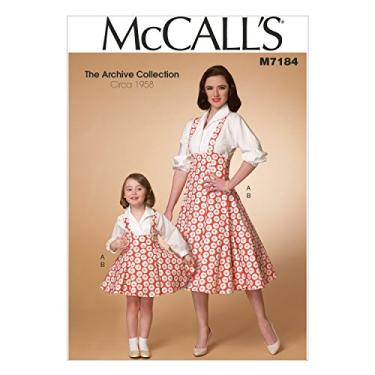 Imagem de McCall's Patterns M7184 Misses'/Children's/Girls' Top and Jumper Sewing Template, MISS (SML-MED-LRG-XLG)