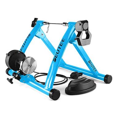 Imagem de CXWXC Treinador de bicicleta para uso interno, suporte de exercício de resistência magnética portátil para bicicleta (azul)