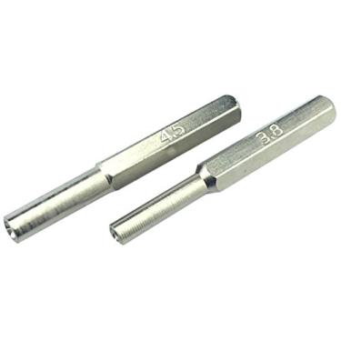 Imagem de Silverhill Tools Conjunto de brocas de segurança ABSCHN: Ferramenta de chave de fenda de 3,8 mm + 4,5 mm (comprimento de 7 cm), aço CRV 6150, NES aberto, SNES, N64, Super Nintendo, N64, cartuchos Sega