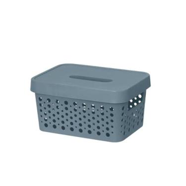 Imagem de Caixa organizadora C/ tampa armazenamento Roupas Empilhavel 2 Litros p