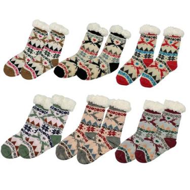 Imagem de Meia Feminina Térmica Pronta Entrega Frio Adulto Forrada Top - Meia Lã