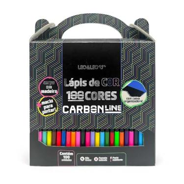 Imagem de LÁPIS DE COR CARBON LINE 100 CORES REDONDO LEO&LEO