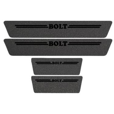 Imagem de Kit Soleira Protetora Porta Premium Black PVC - Bolt - Jhow Adesivos