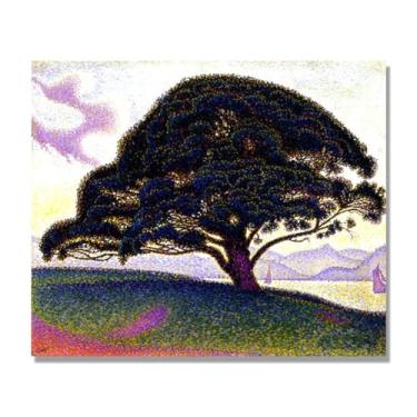 Imagem de NHLDZYH Paul Signac Prints, (Paisagem 14), reproduções de pinturas famosas, imagem de arte abstrata para sala de estar quarto decoração de casa. Somente tela de 70 x 84 cm - 27,5 x 33,1 pol